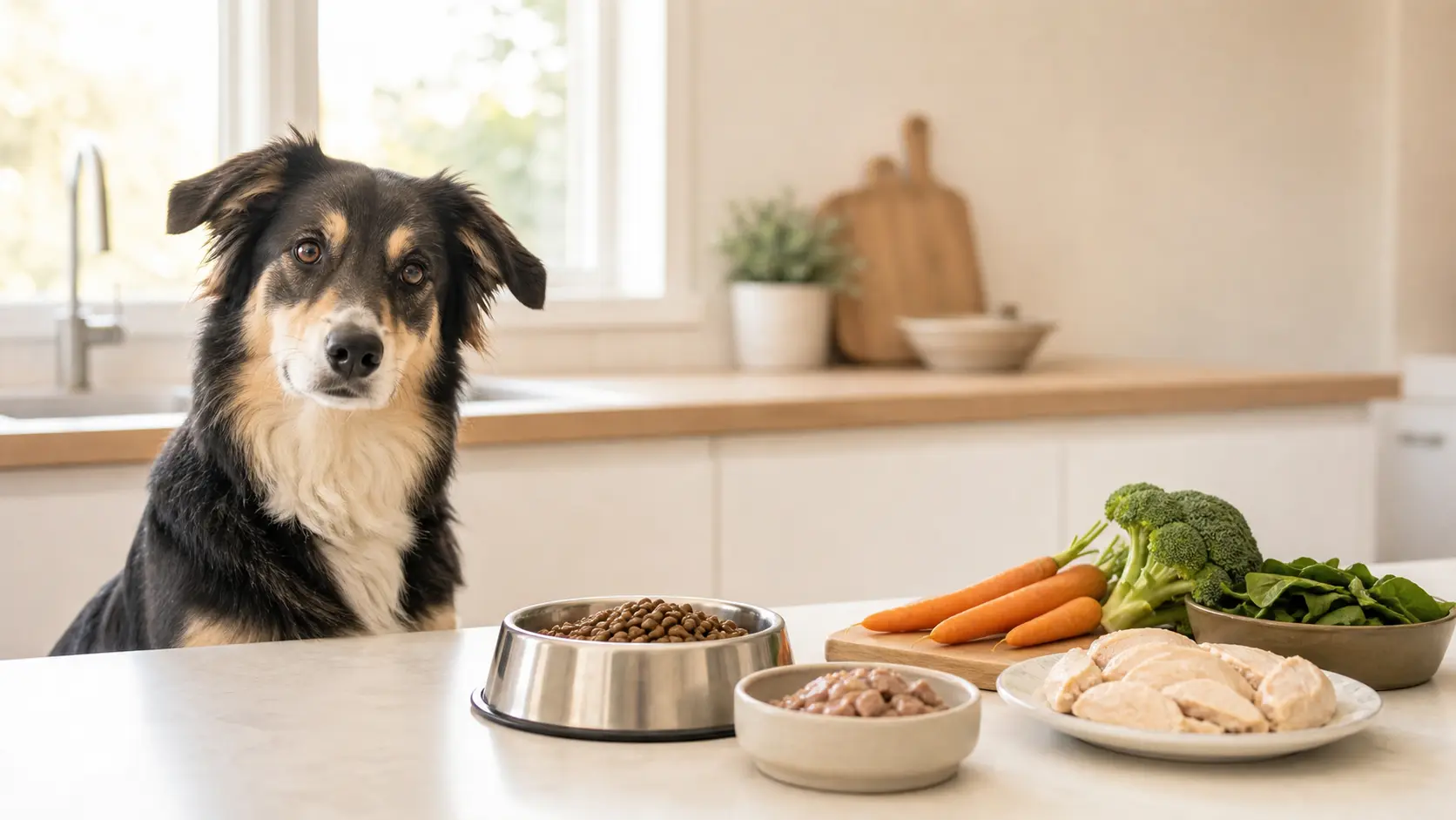 Dog food bowls.