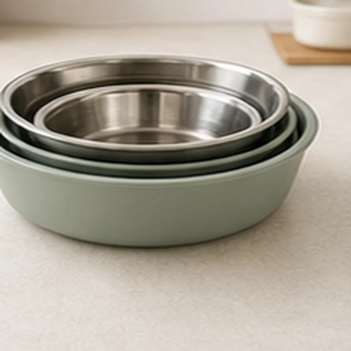 Dishwasher safe dog bowl set.