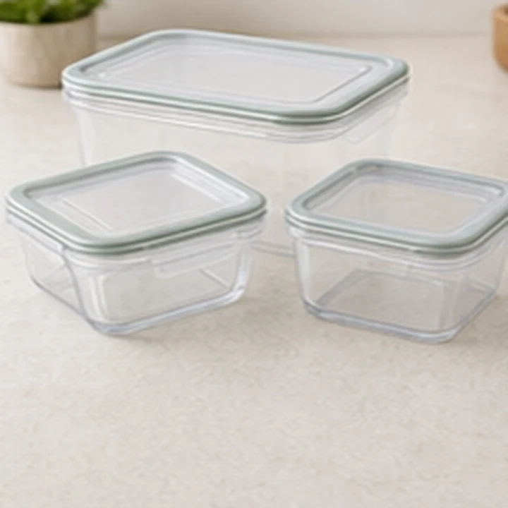 Meal prep containers for measured dog food portions.