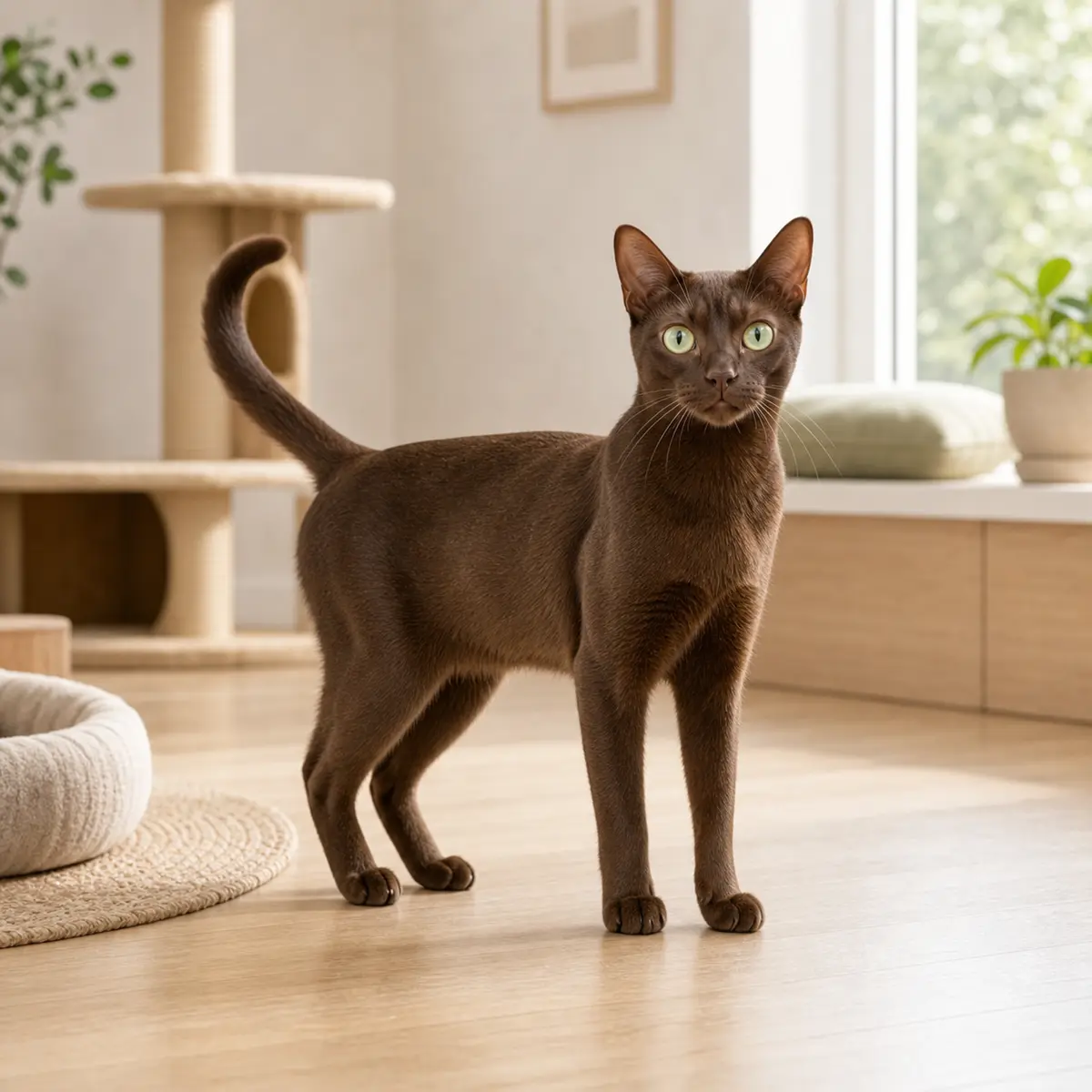 Curious cat ready to inspect a simple box game.