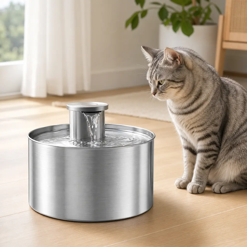 Stainless steel cat water fountain