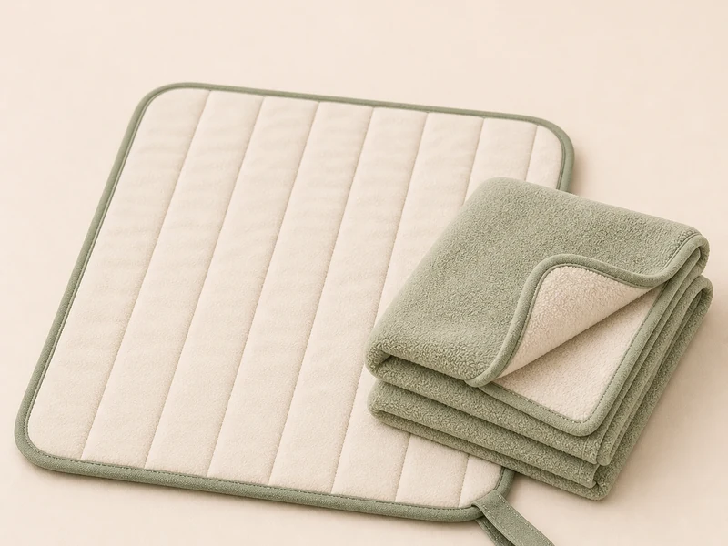 A soft dog mat and travel blanket.