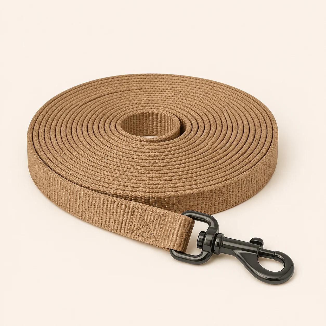 A long dog training line with a sturdy clip.