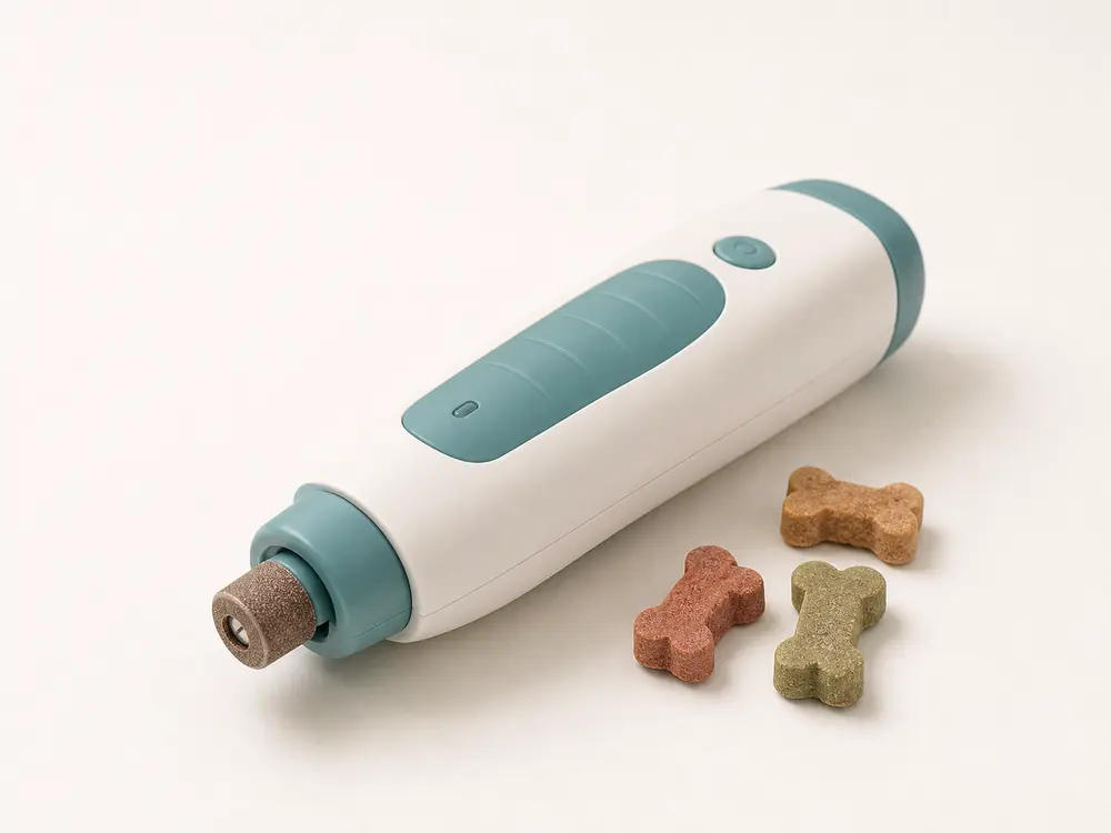 Quiet dog nail grinder for grooming.