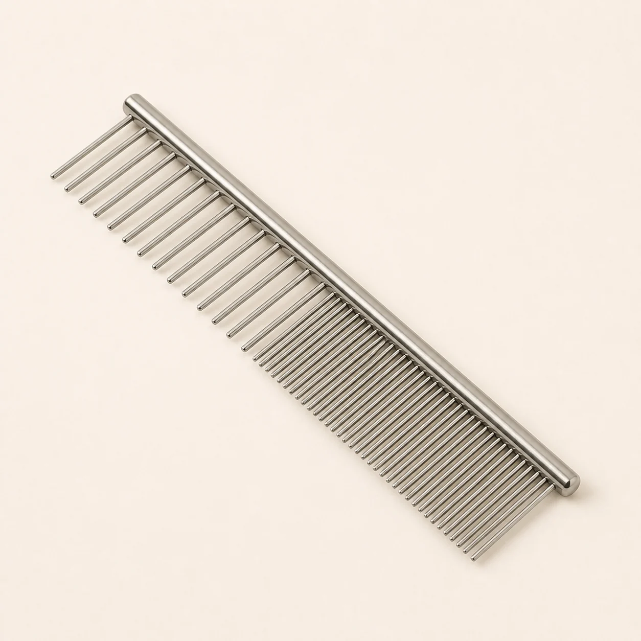 Steel dog grooming comb.