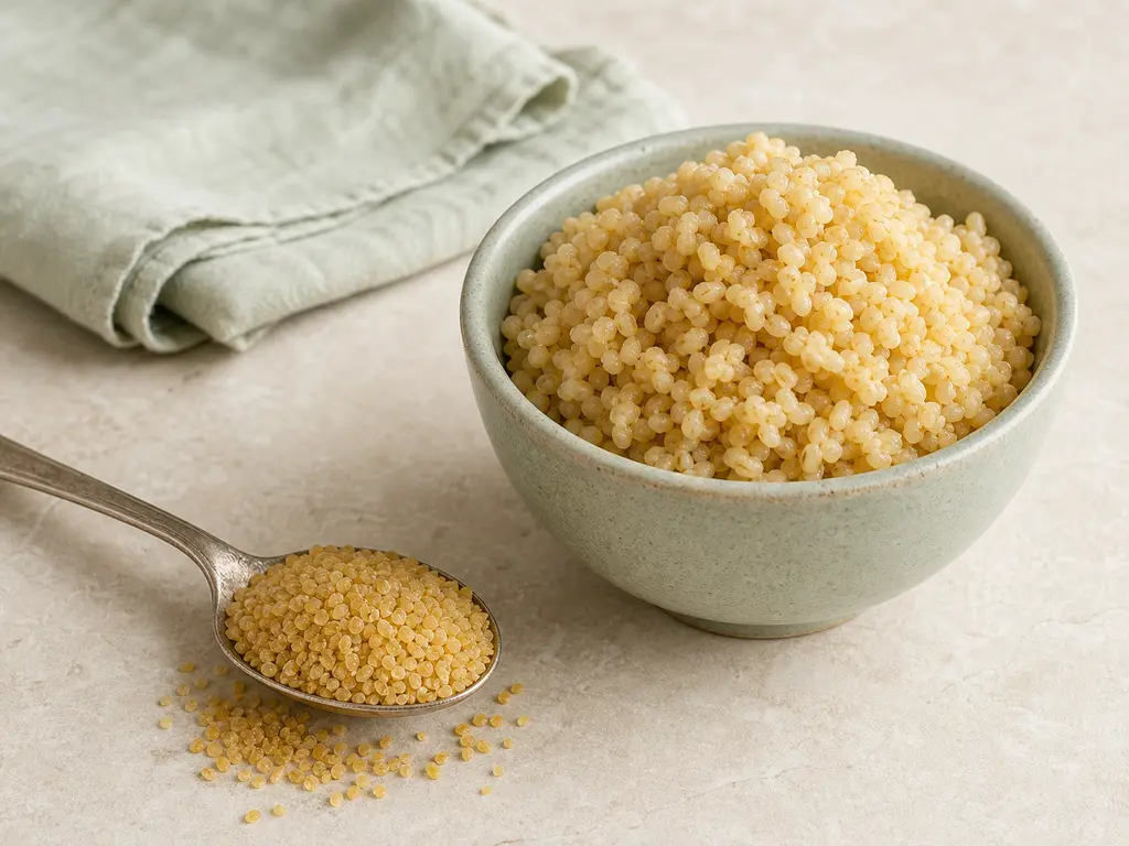 Cooked Bulgur prepared for a companion bird food-safety check