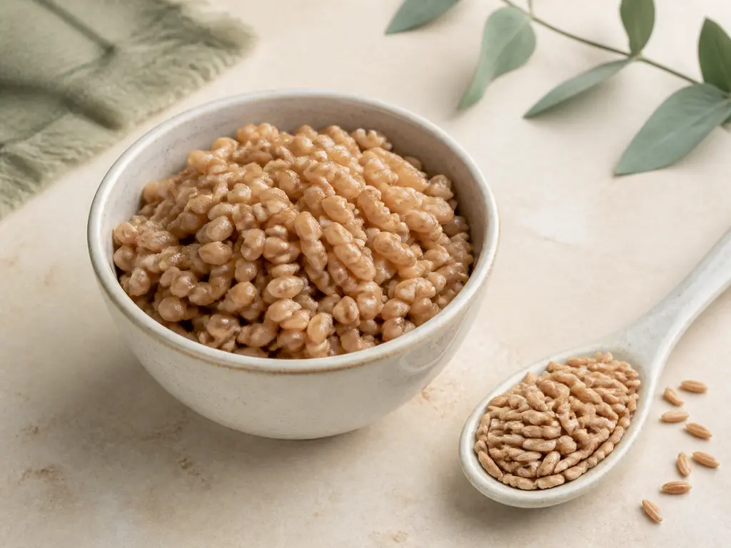 Cooked Farro prepared for a companion bird food-safety check