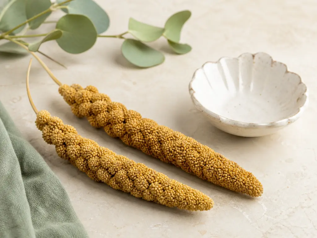 Millet Spray prepared for a companion bird food-safety check