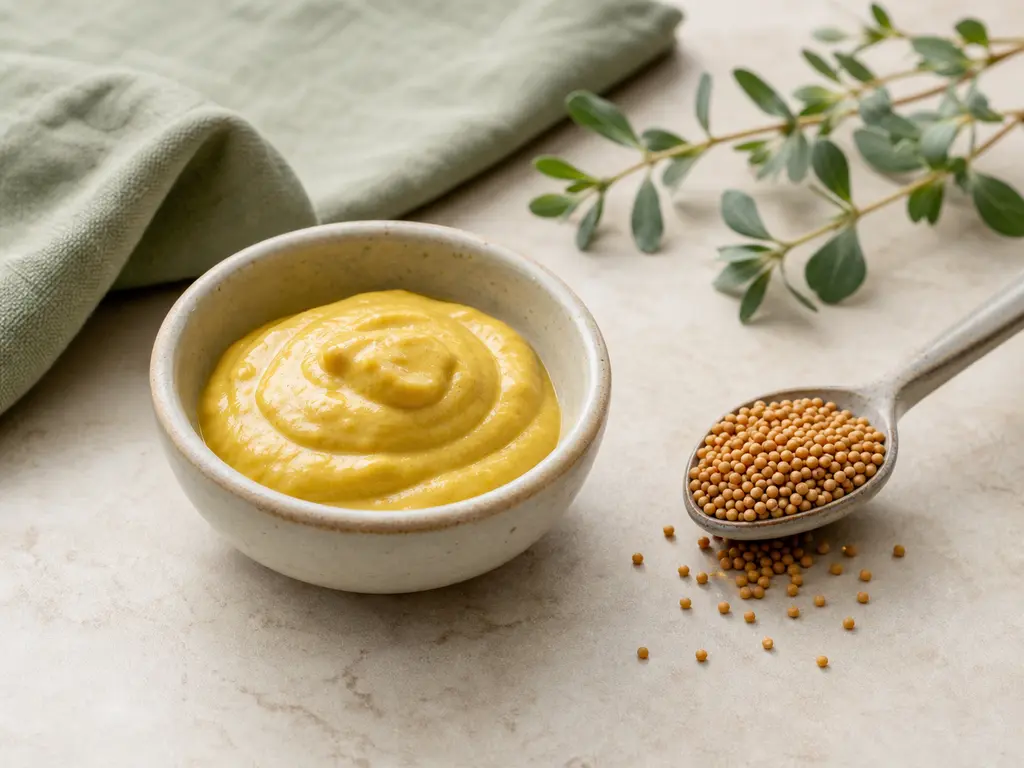 Mustard prepared for a companion bird food-safety check