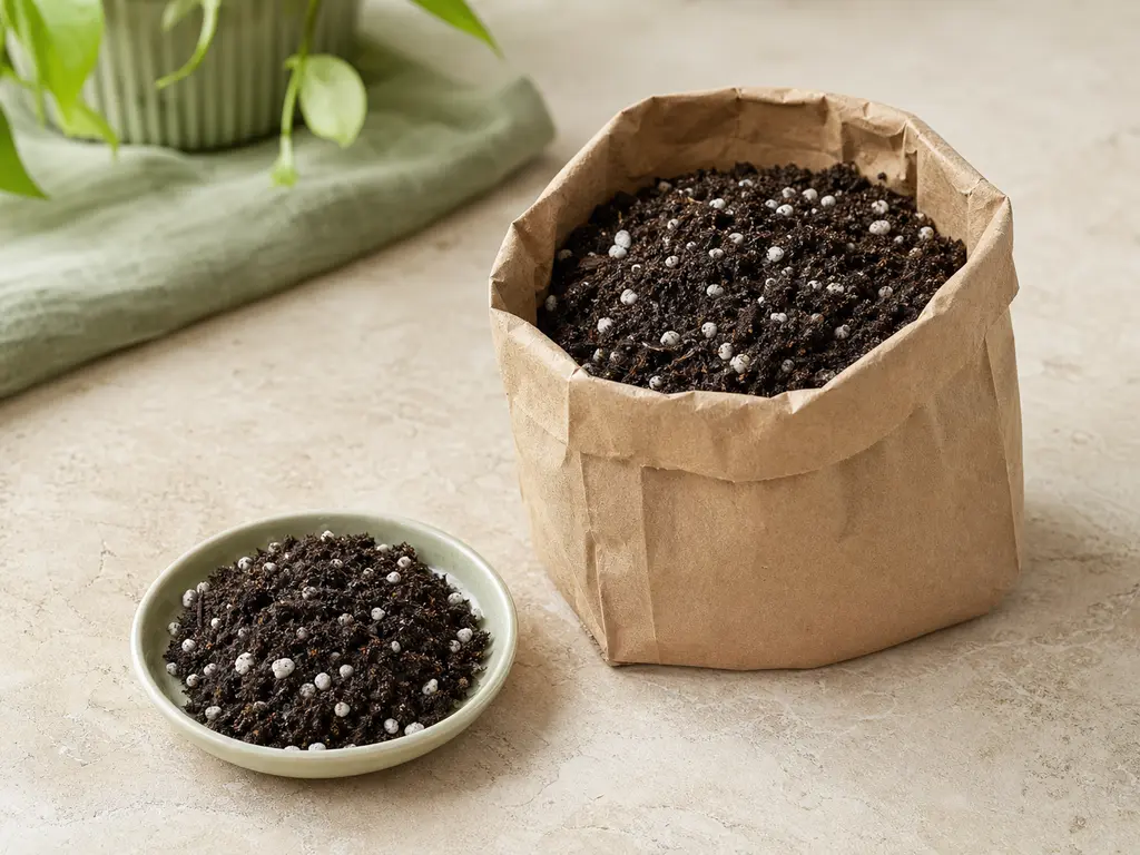 Potting Soil prepared for a companion bird food-safety check