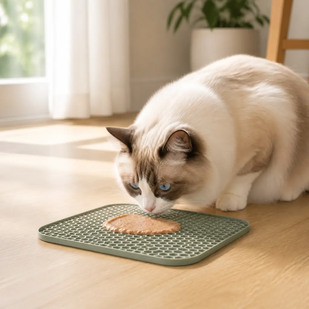 Cat lick mat for small wet food treats