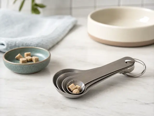 Measuring spoons for small cat food portions