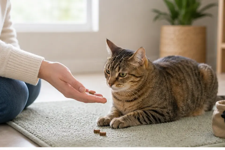 Cat Calm Handling guide scene 1