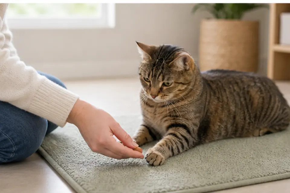 Cat Calm Handling guide scene 3