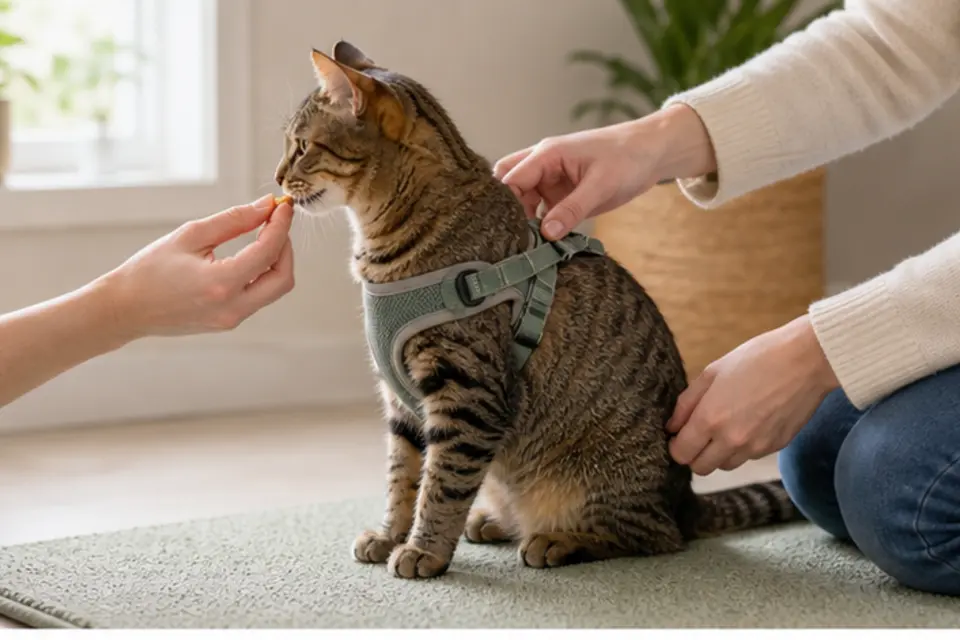 Cat Harness Practice guide scene 2