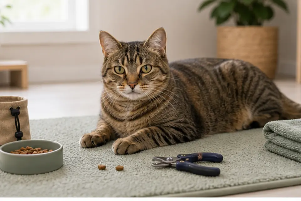 Cat Nail Trim Practice guide scene 1