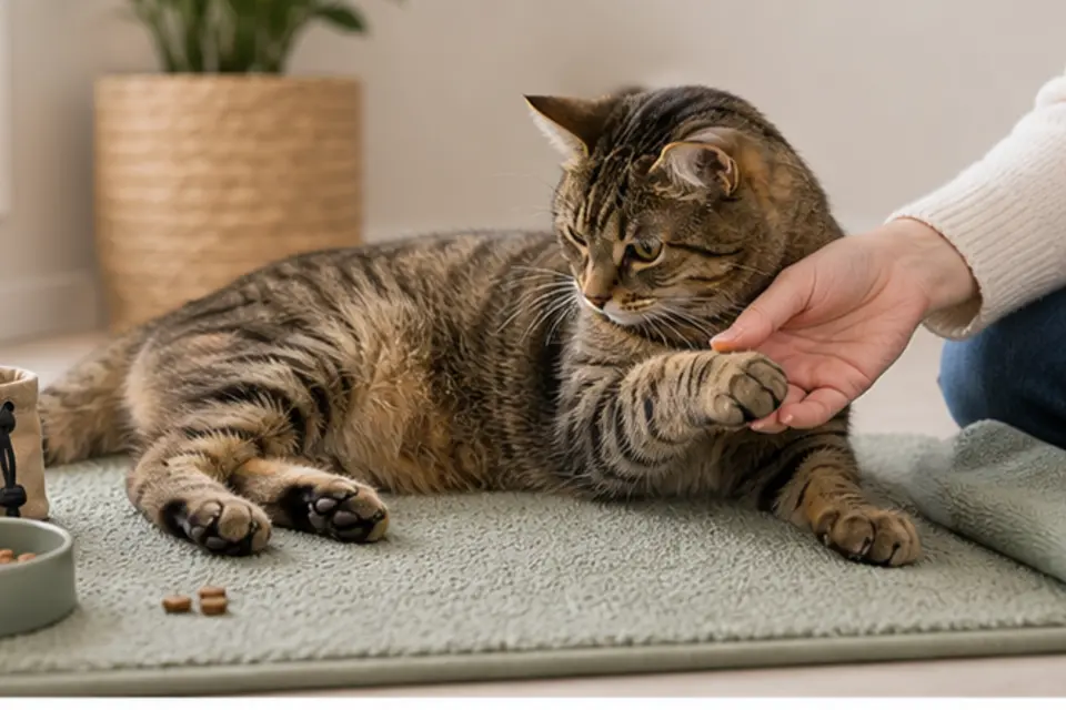 Cat Nail Trim Practice guide scene 2