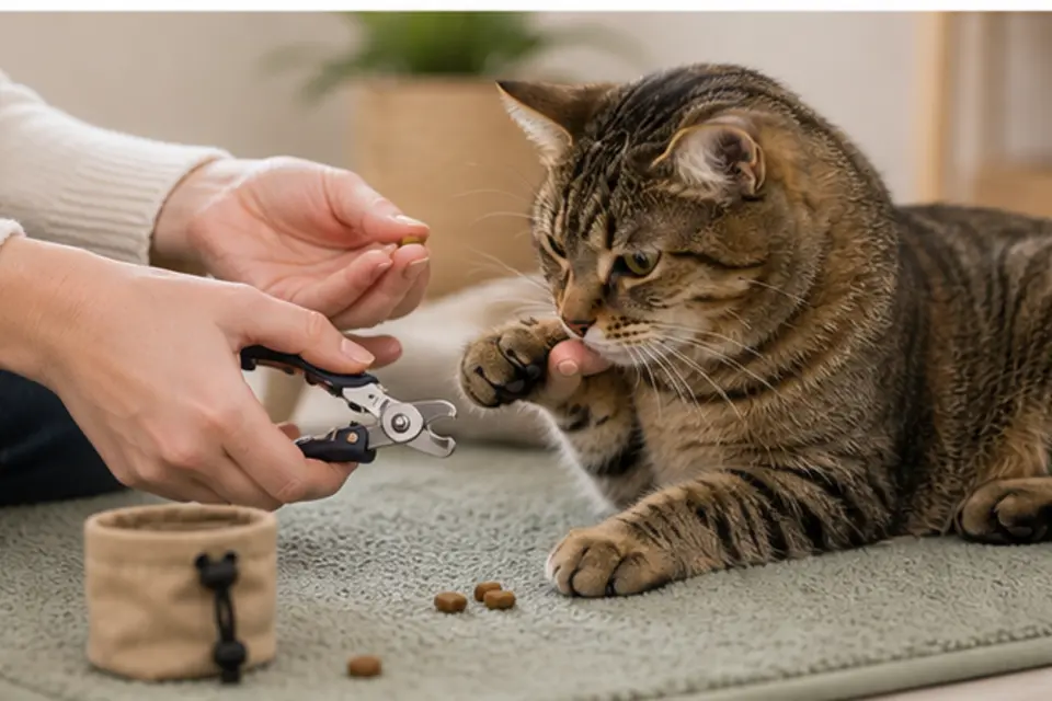 Cat Nail Trim Practice guide scene 3