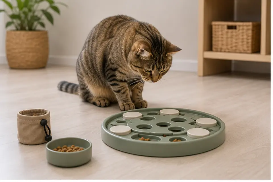 Cat Puzzle Feeder Search guide scene 1
