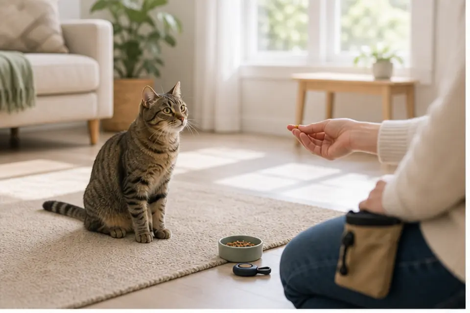 Cat Recall Training guide scene 1