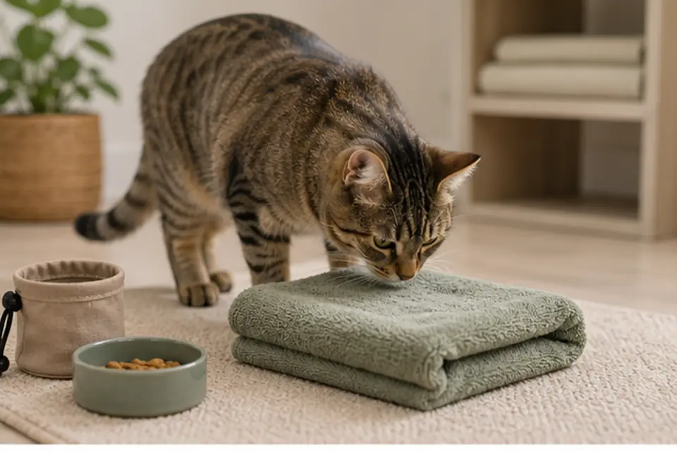Cat Towel Comfort guide scene 1