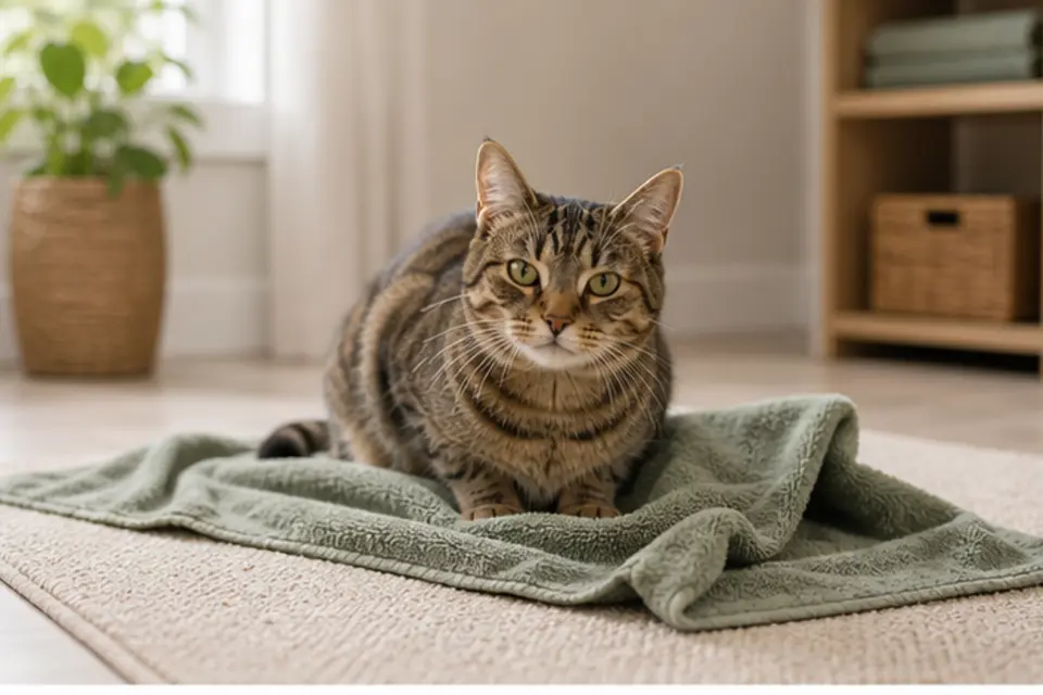 Cat Towel Comfort guide scene 2