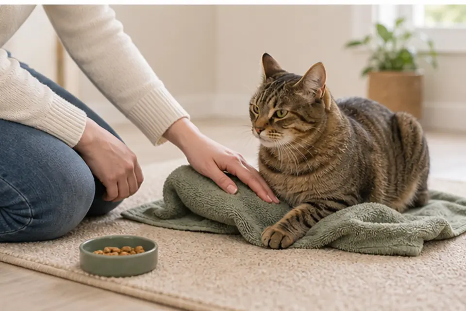 Cat Towel Comfort guide scene 3