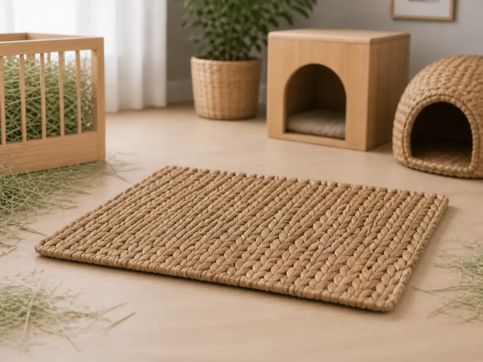 Seagrass mat for a rabbit home