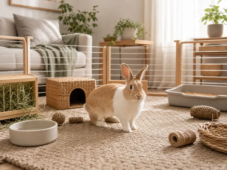 Rabbit daily room setup