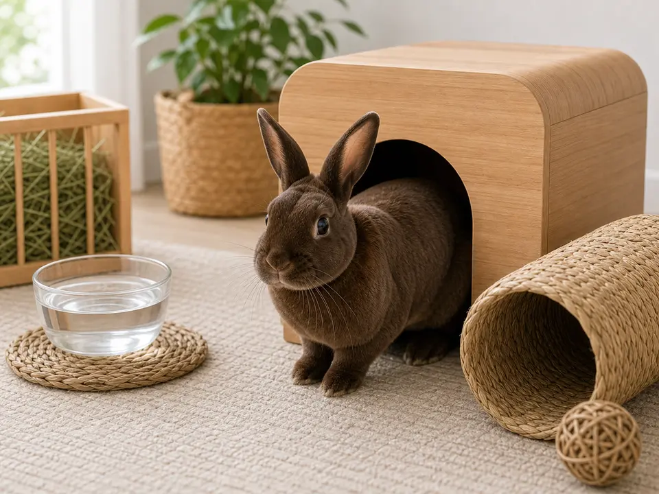 New rabbit hideout in a calm setup