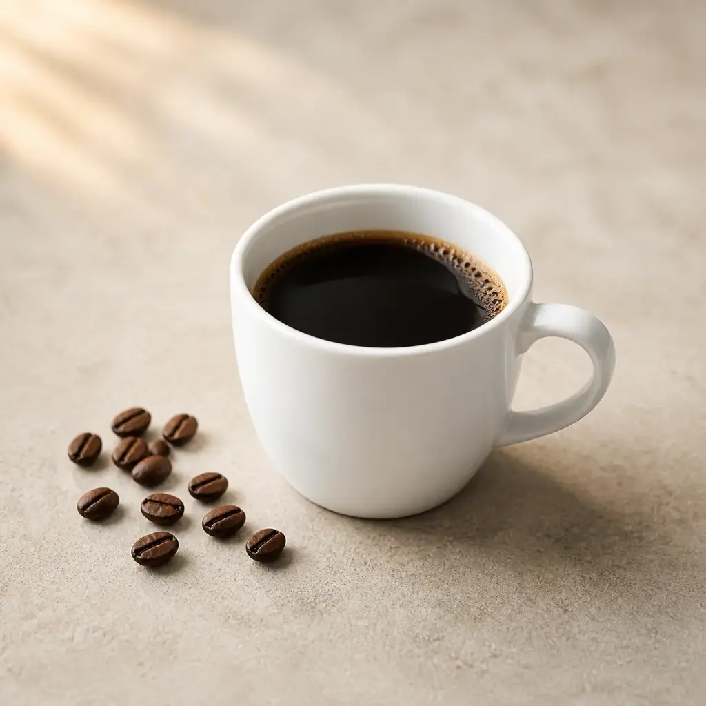 Plain caffeine on a clean unbranded surface for a reptile food-safety check.