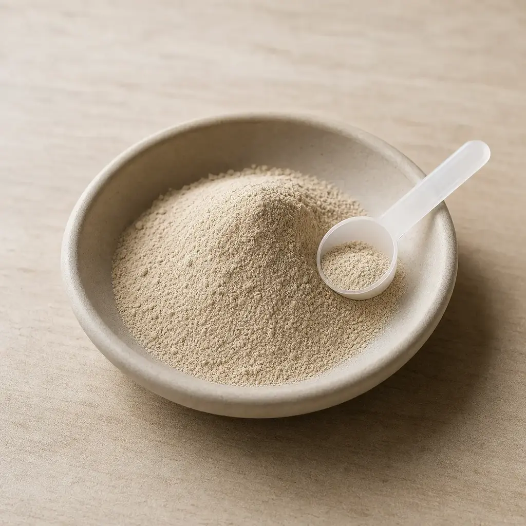 Reptile multivitamin powder container with a small measured scoop.