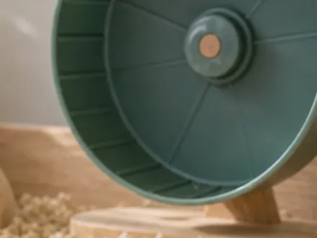 Solid-surface wheel sized for a dwarf hamster.