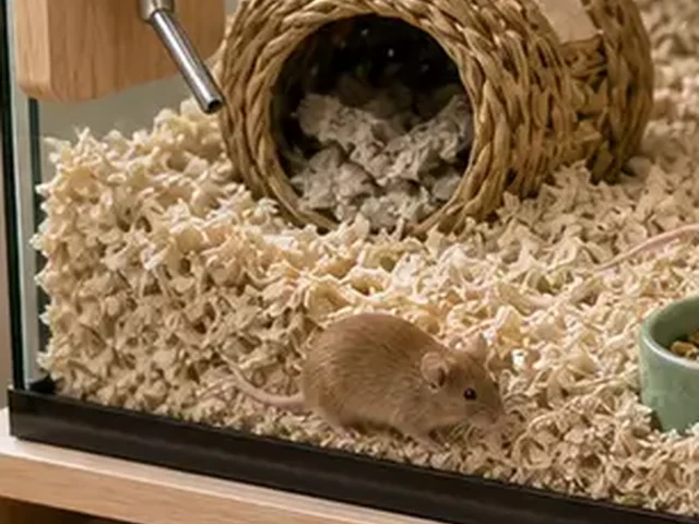 Covered tunnel routes in a mouse habitat.