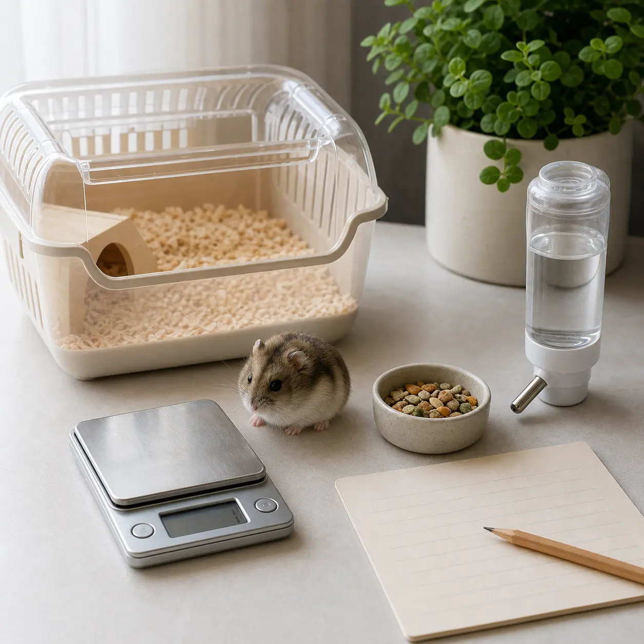 How deep should hamster bedding be?