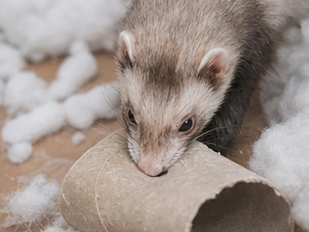 What are ferret blockage signs?