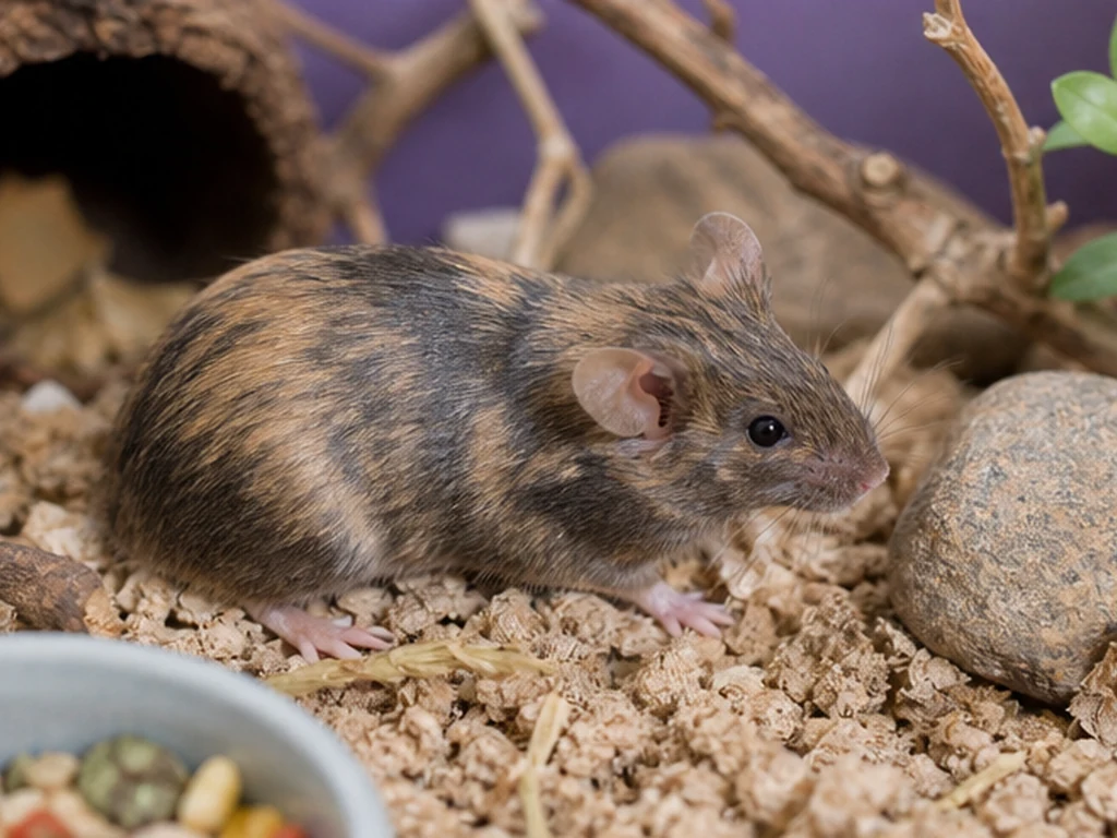 Brindle Mouse care guide image for a mouse setup