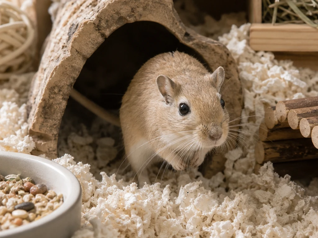 Mongolian Gerbil care guide image for a gerbil setup