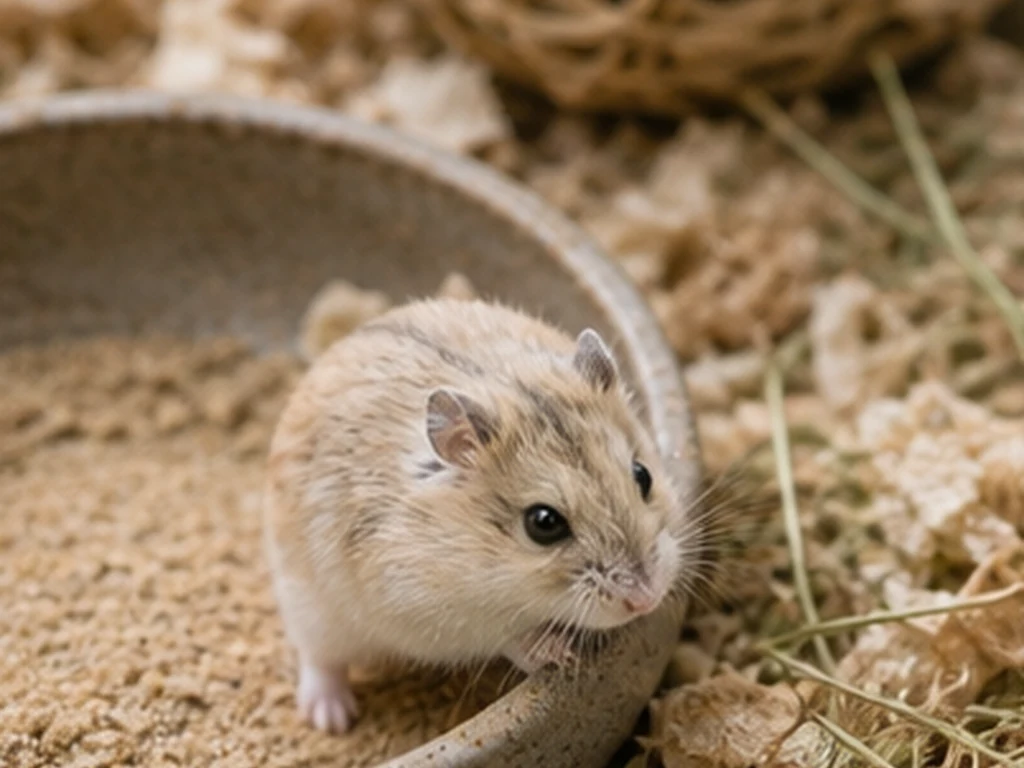 Roborovski Dwarf Hamster care guide image for a hamster setup