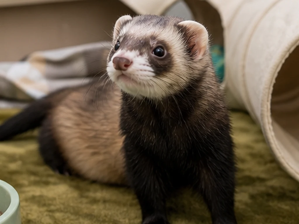 Sable Ferret care guide image for a ferret setup