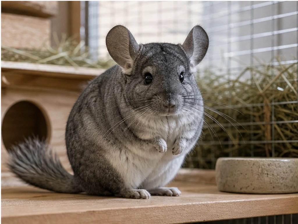 Standard Gray Chinchilla care guide image for a chinchilla setup