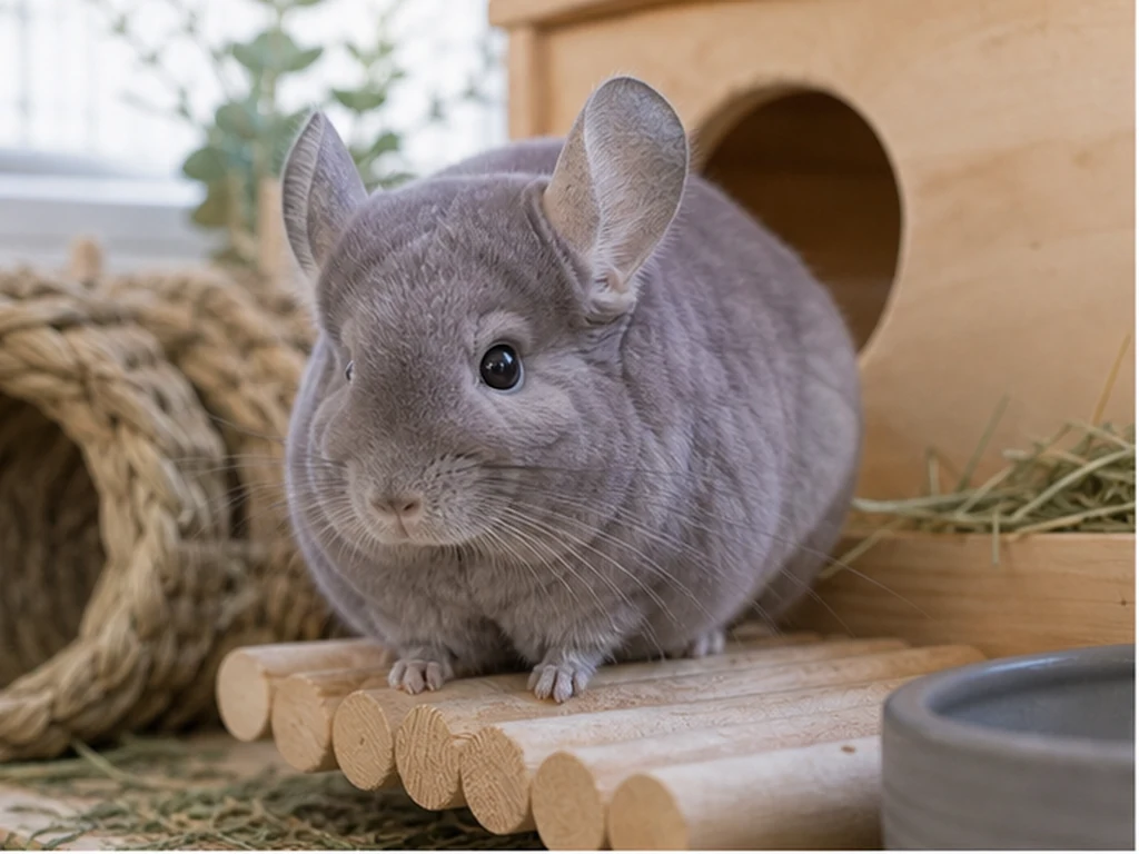 Violet Chinchilla care guide image for a chinchilla setup