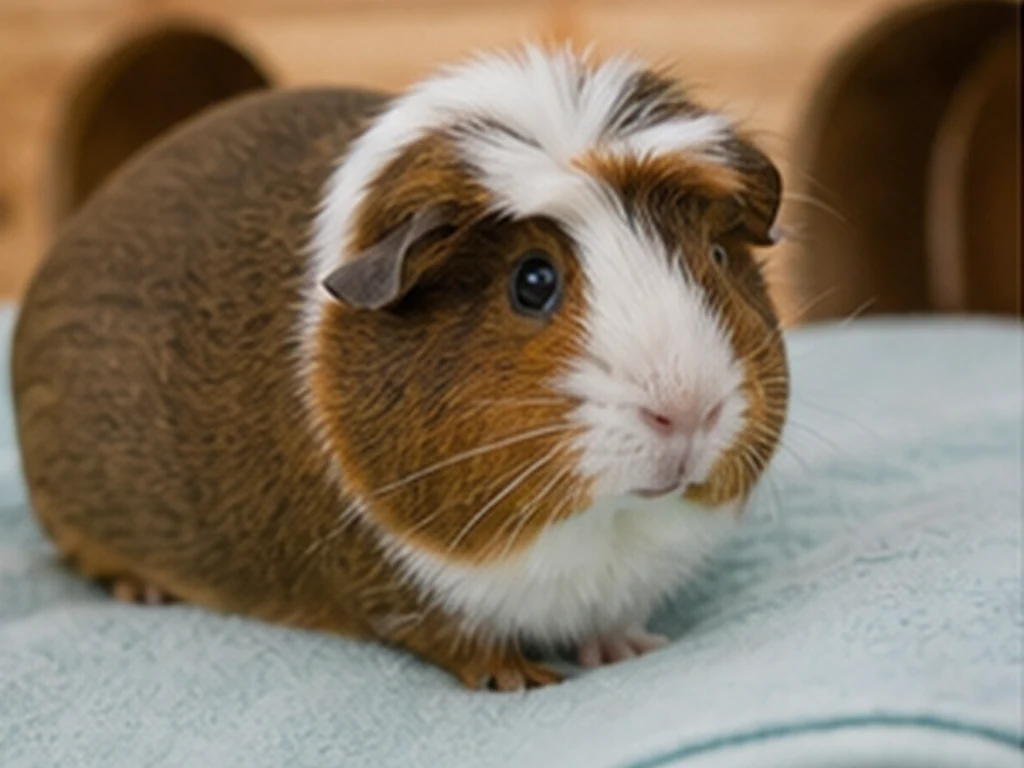 White Crested Guinea Pig care guide image for a guinea pig setup