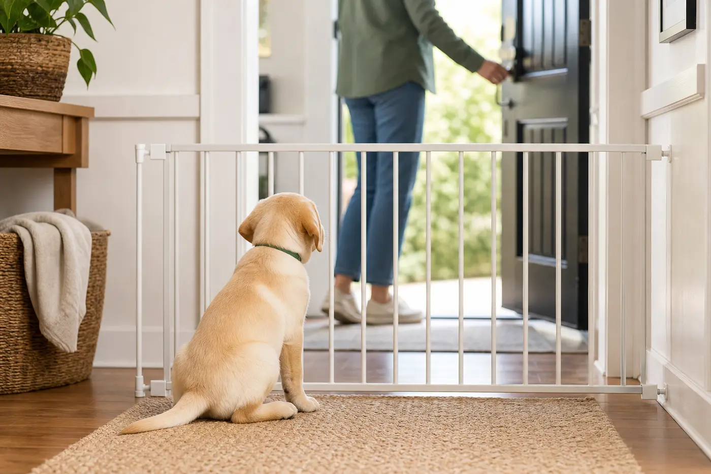 Dog resting in a calm managed home area